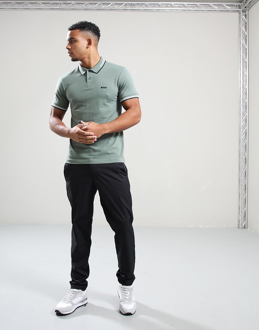 BOSS Paul Polo Shirt Open Green BOSS Paul Polo Shirt Open Green