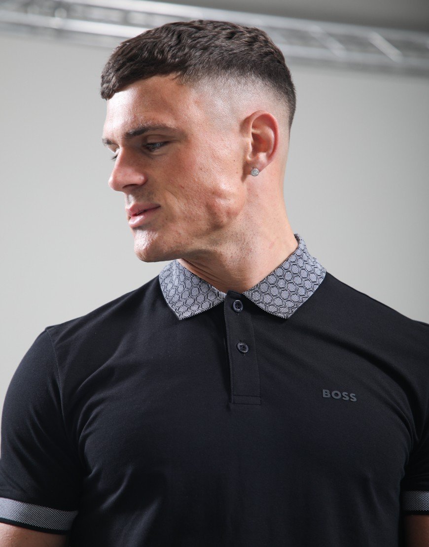 BOSS PL_GOC Chip Paddy Polo Shirt Black