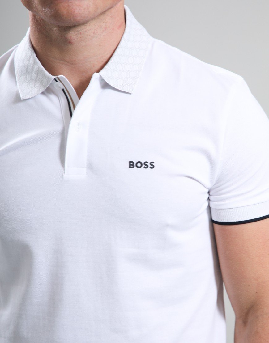 BOSS PL_GOC Chip Paddy Polo Shirt White
