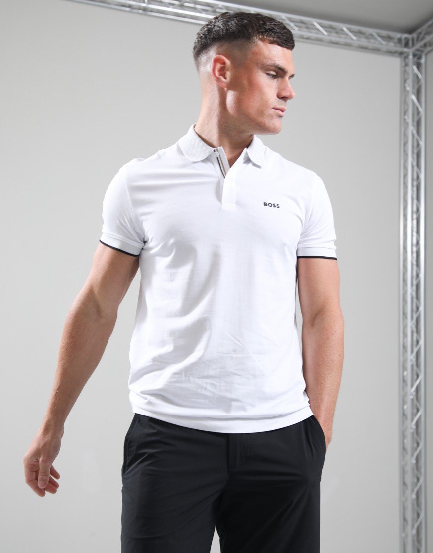 BOSS PL_GOC Chip Paddy Polo Shirt White