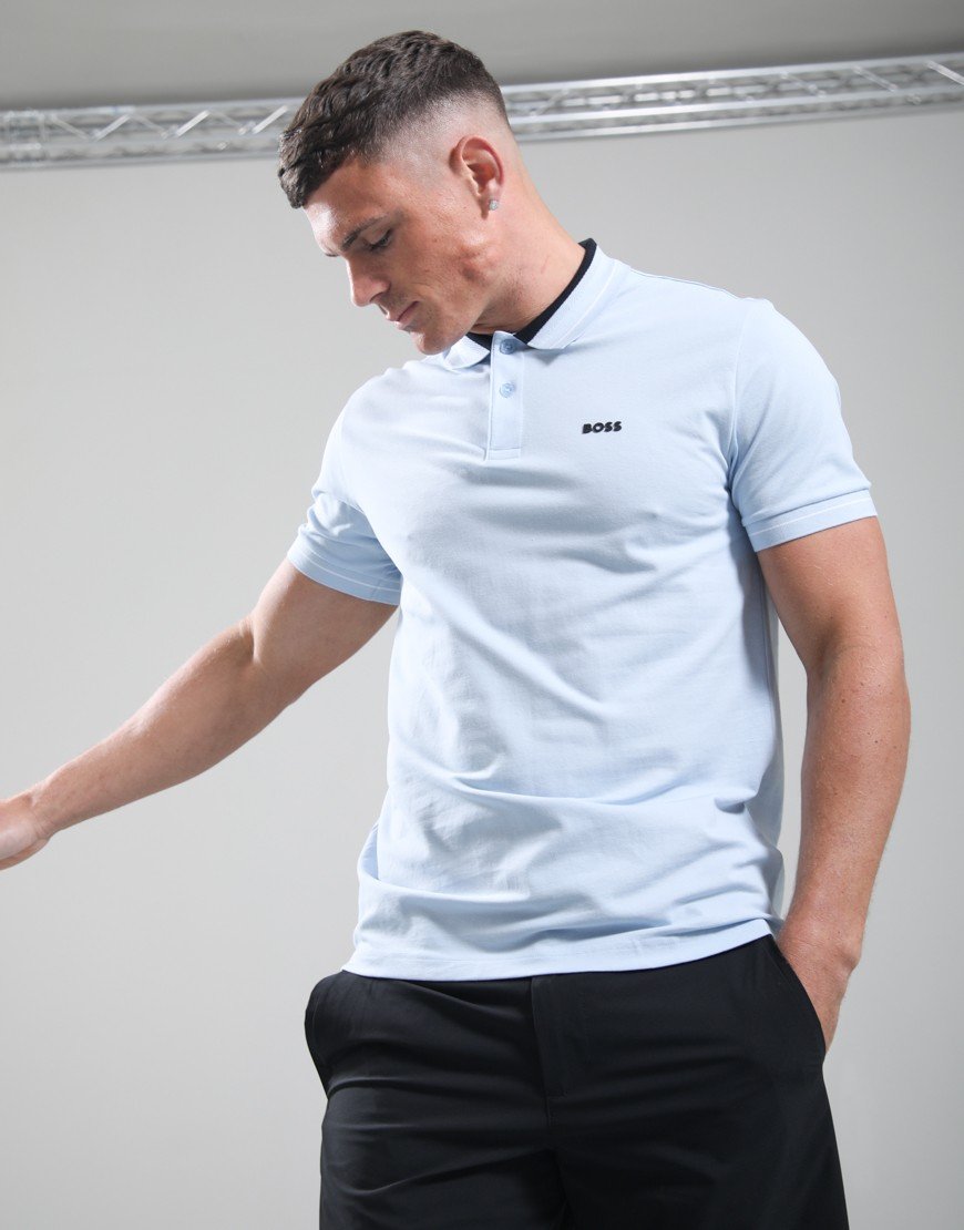 BOSS PL_Member Polo Shirt Open Blue
