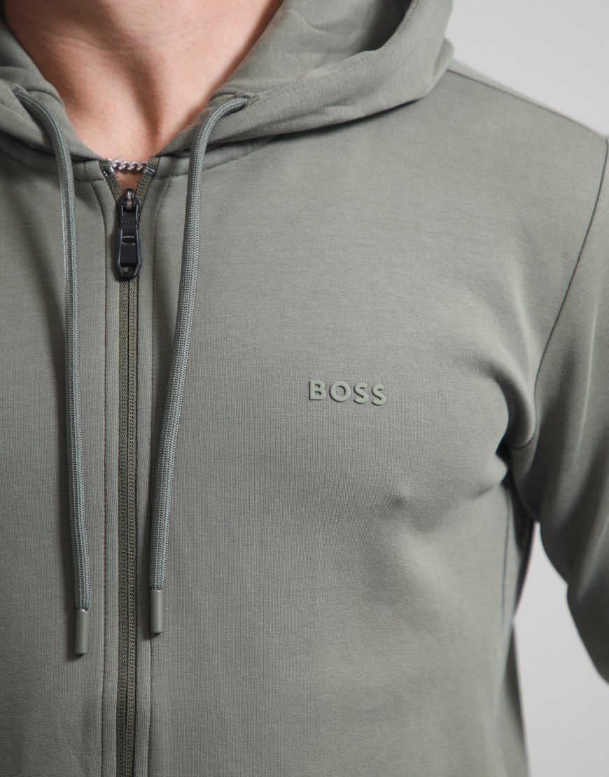 BOSS Saggy Zip Hoodie Dark Beige