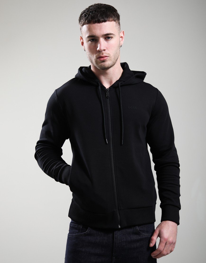 BOSS Saggy Zip Hoodie Black