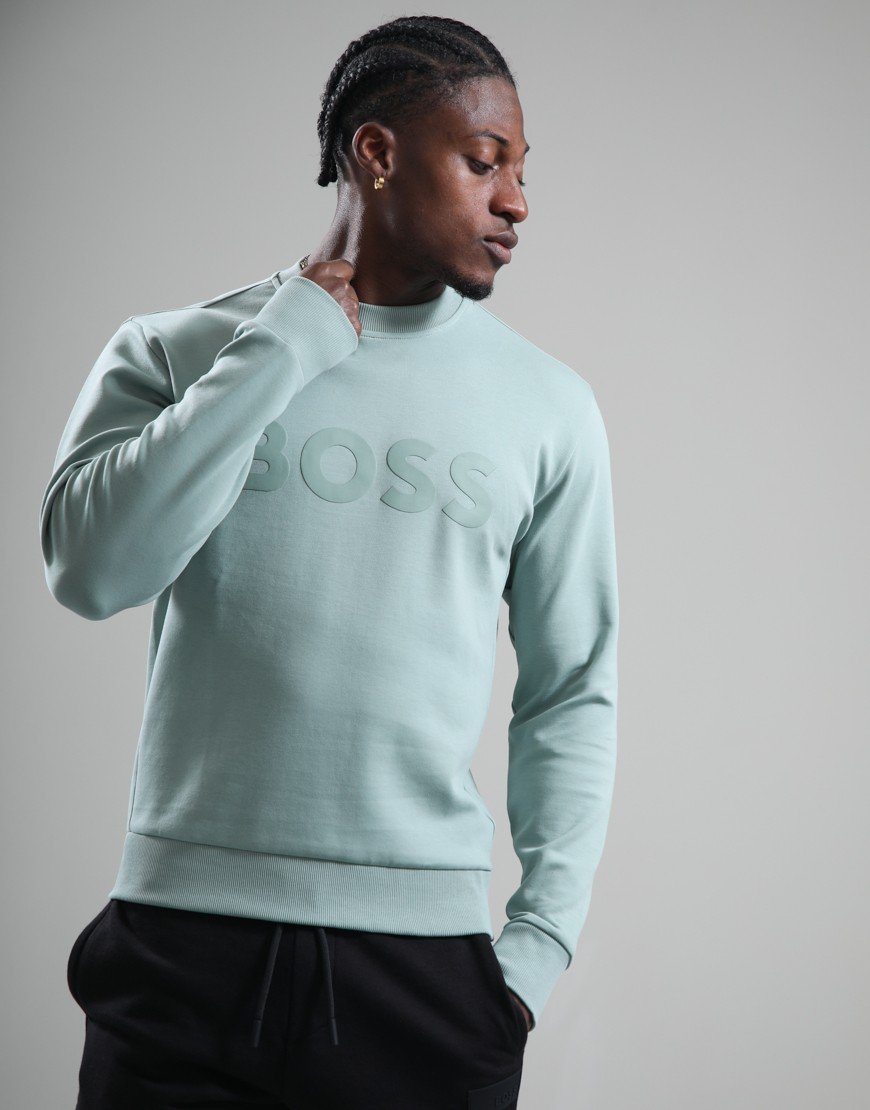 BOSS Salbo Crew Sweat Open Green