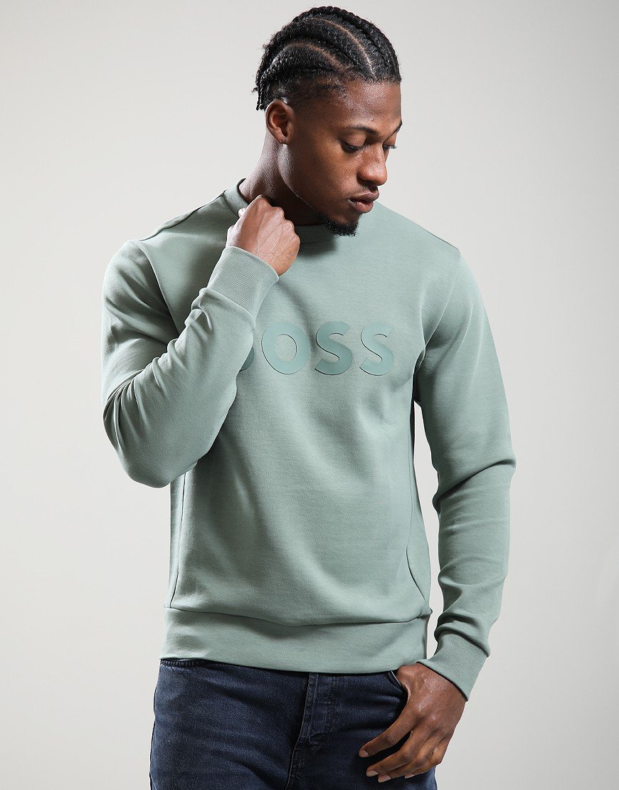 BOSS Salbo Crew Sweat Open Green