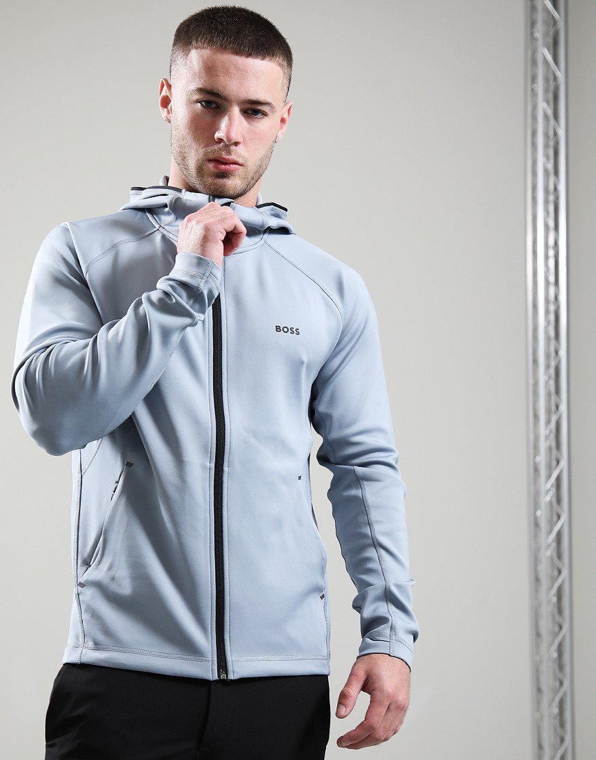 BOSS Sicon Active Zip Hoodie Dark Grey