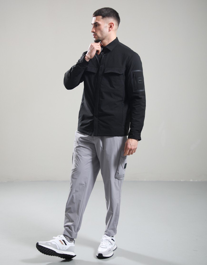 BOSS ST_Tour Padded Overshirt Black