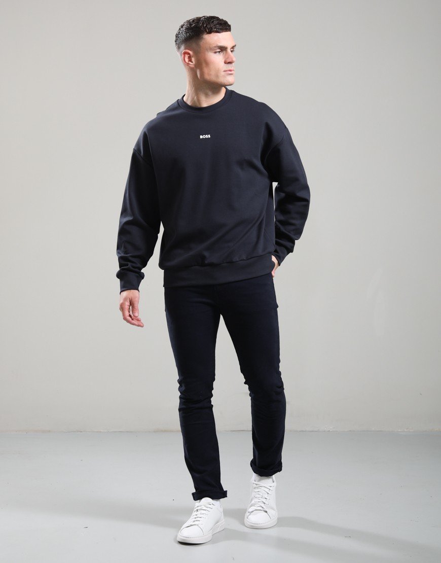 BOSS Stenson Crew Sweat Dark Blue