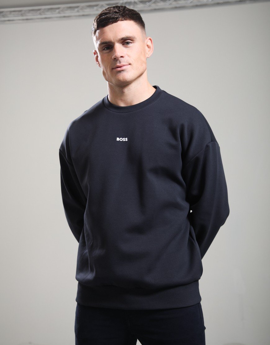 BOSS Stenson Crew Sweat Dark Blue