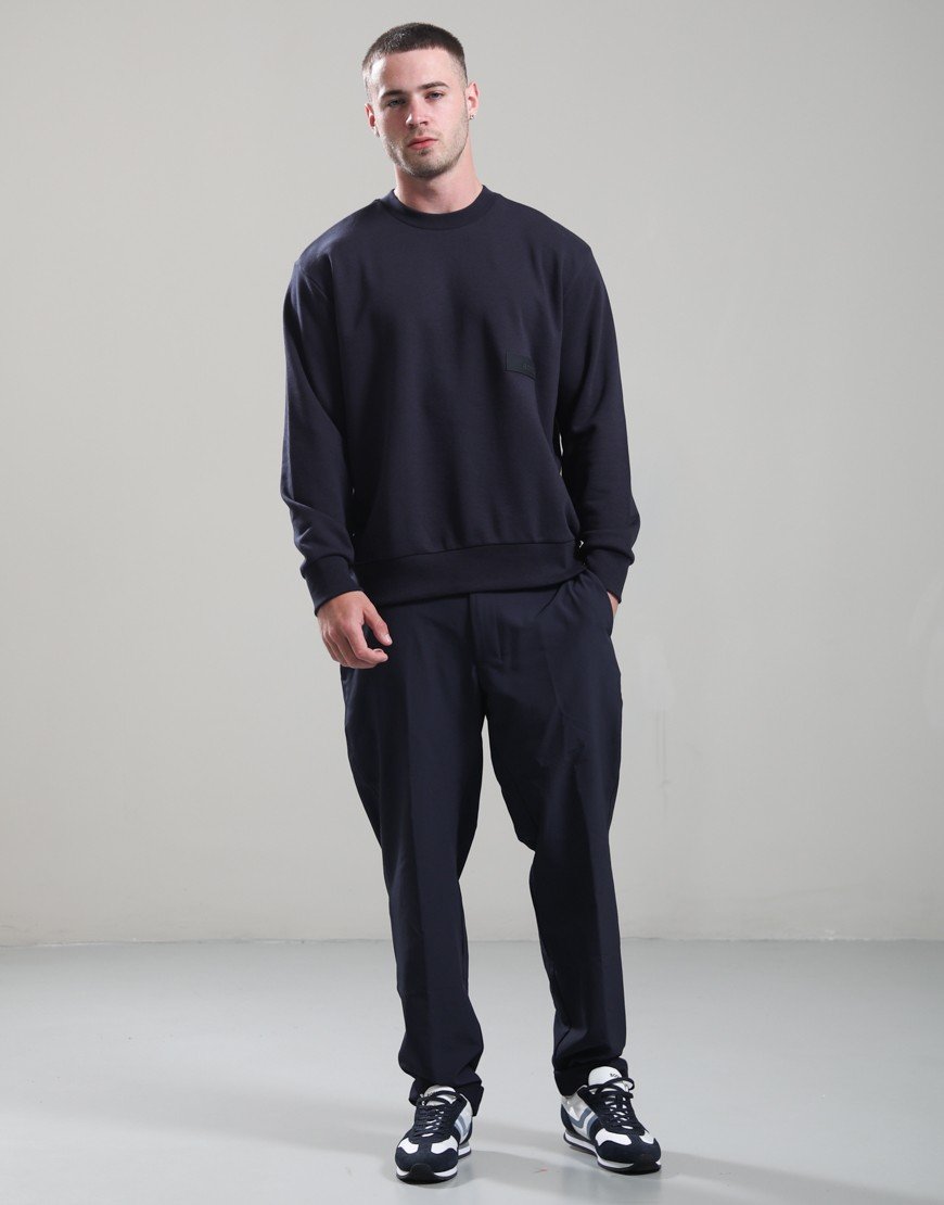BOSS SW_Crewneck Sweat Dark Blue