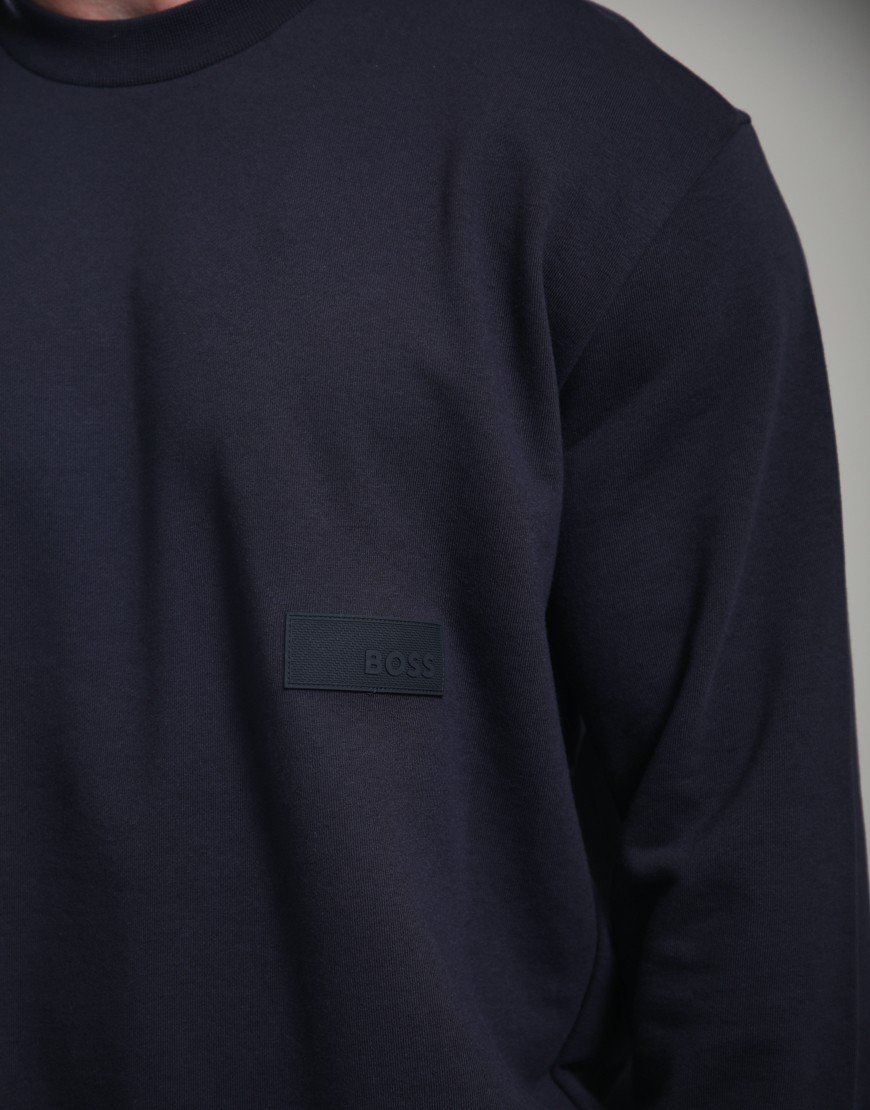 BOSS SW_Crewneck Sweat Dark Blue