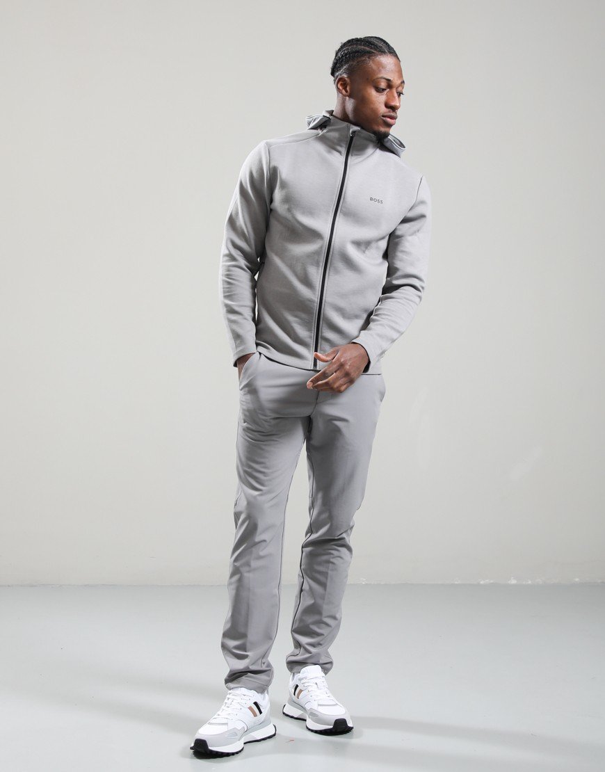 BOSS SW_Tour HD Full Zip Hooded Jacket Open Grey