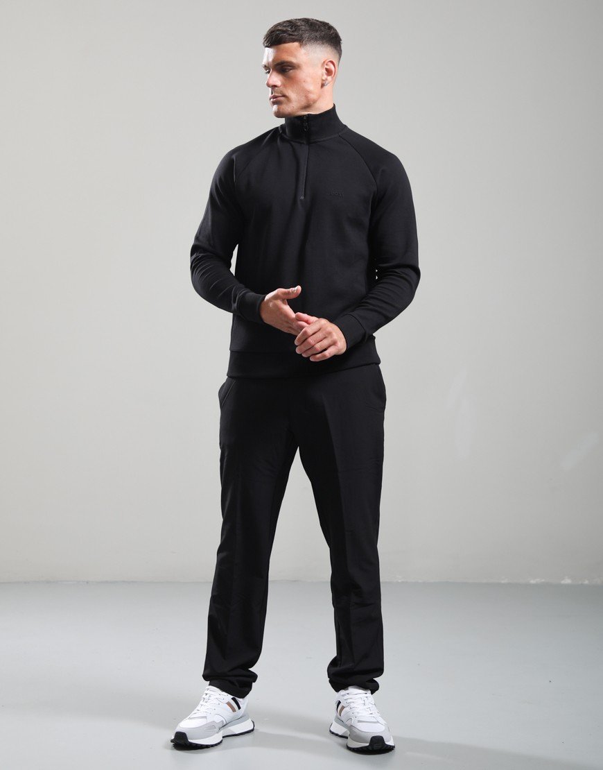 BOSS Half Zip Sweat Black