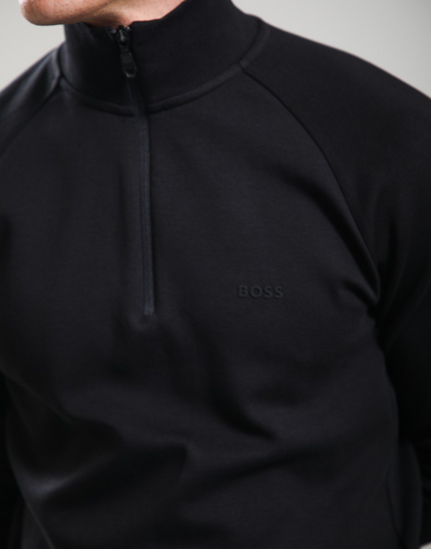 BOSS Half Zip Sweat Black