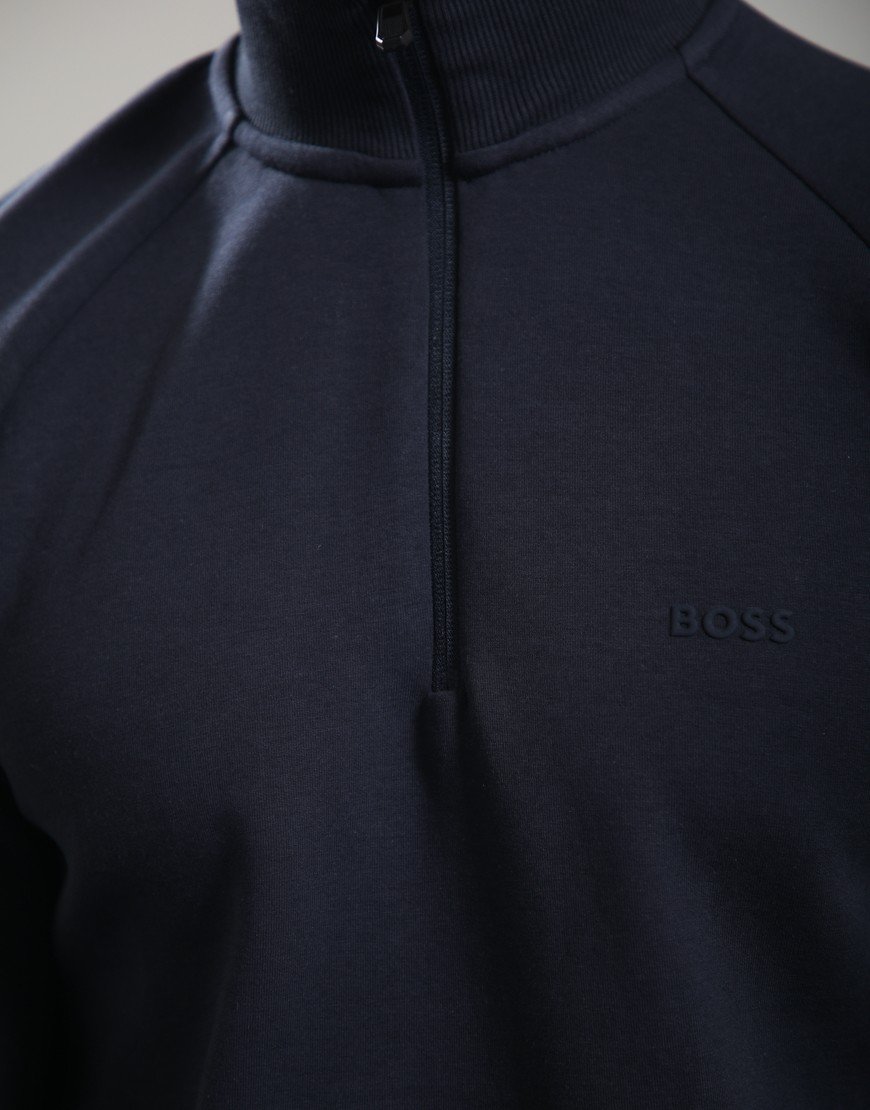 BOSS Half Zip Sweat Dark Blue