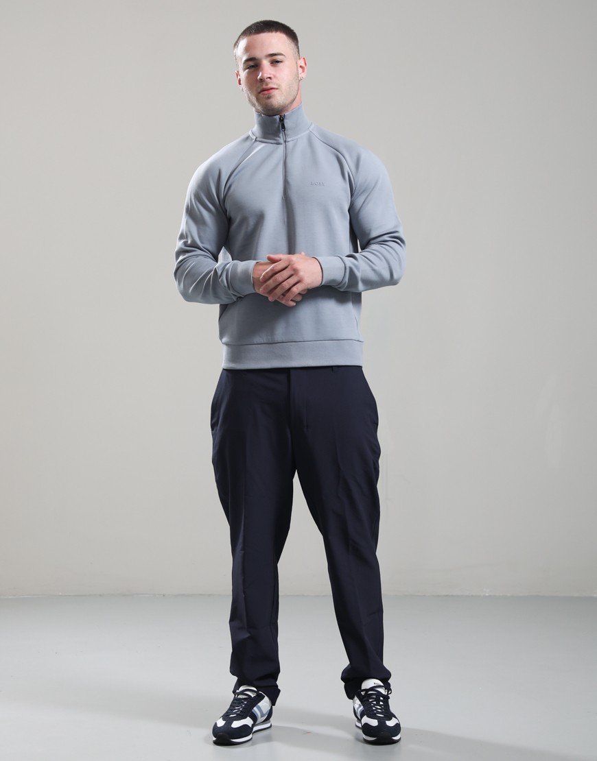 BOSS Half Zip Sweat Dark Grey