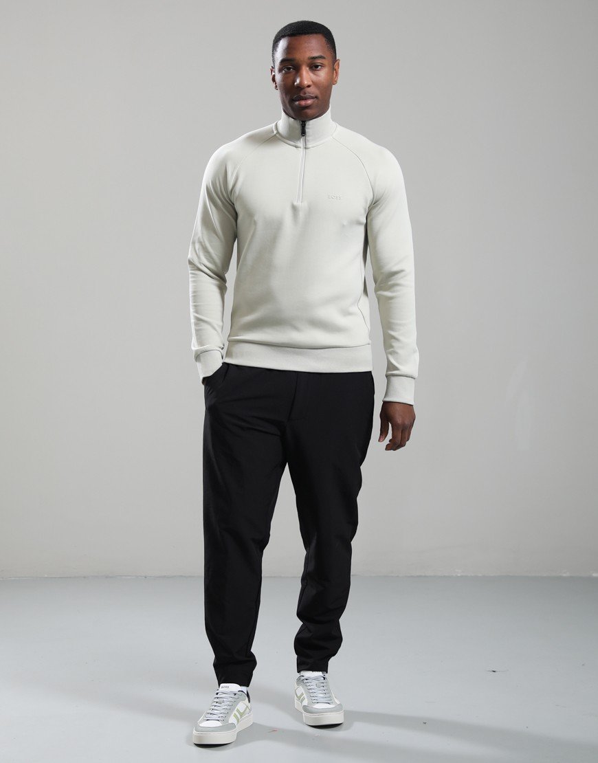 BOSS Half Zip Sweat Light Beige