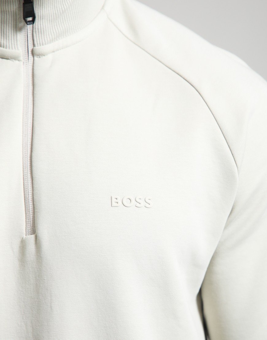 BOSS Half Zip Sweat Light Beige