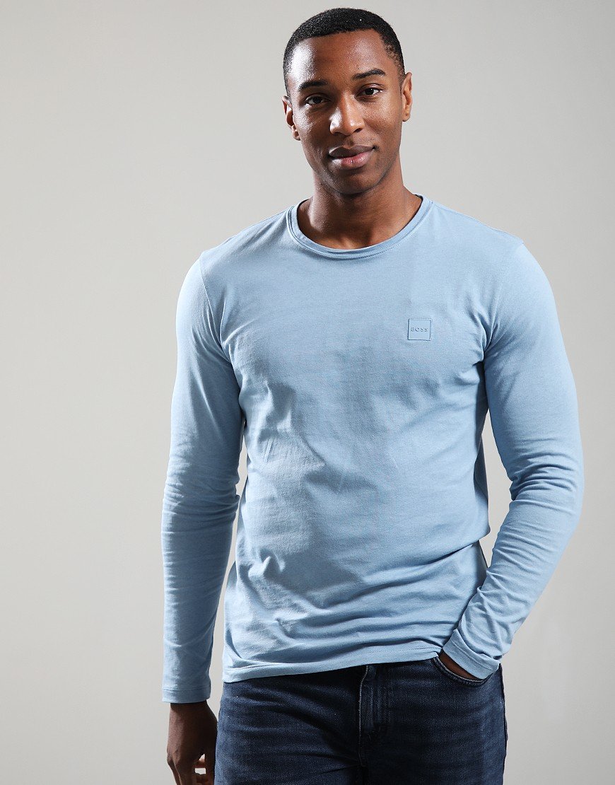 BOSS Tacks Long Sleeve T-Shirt Light Pastel Blue