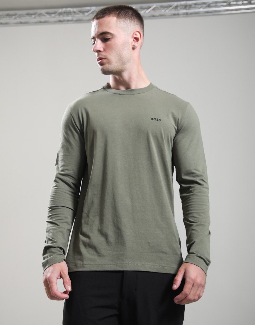 BOSS Tee Basic Long Sleeve T-Shirt Dark Beige