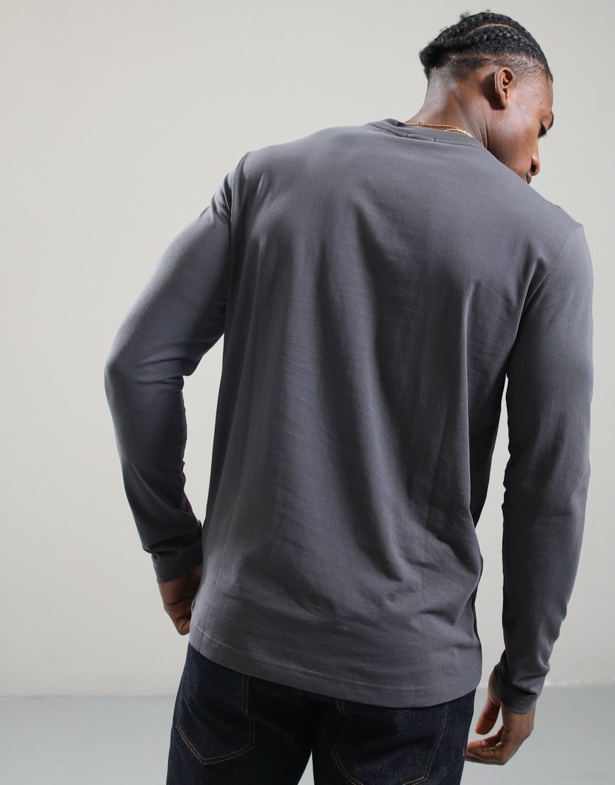 BOSS Tee Basis Long T-Shirt Open Grey