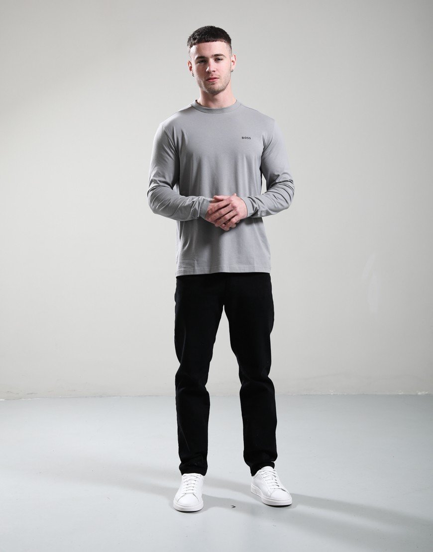 BOSS Tee Basic Long Sleeve T-Shirt Open Grey