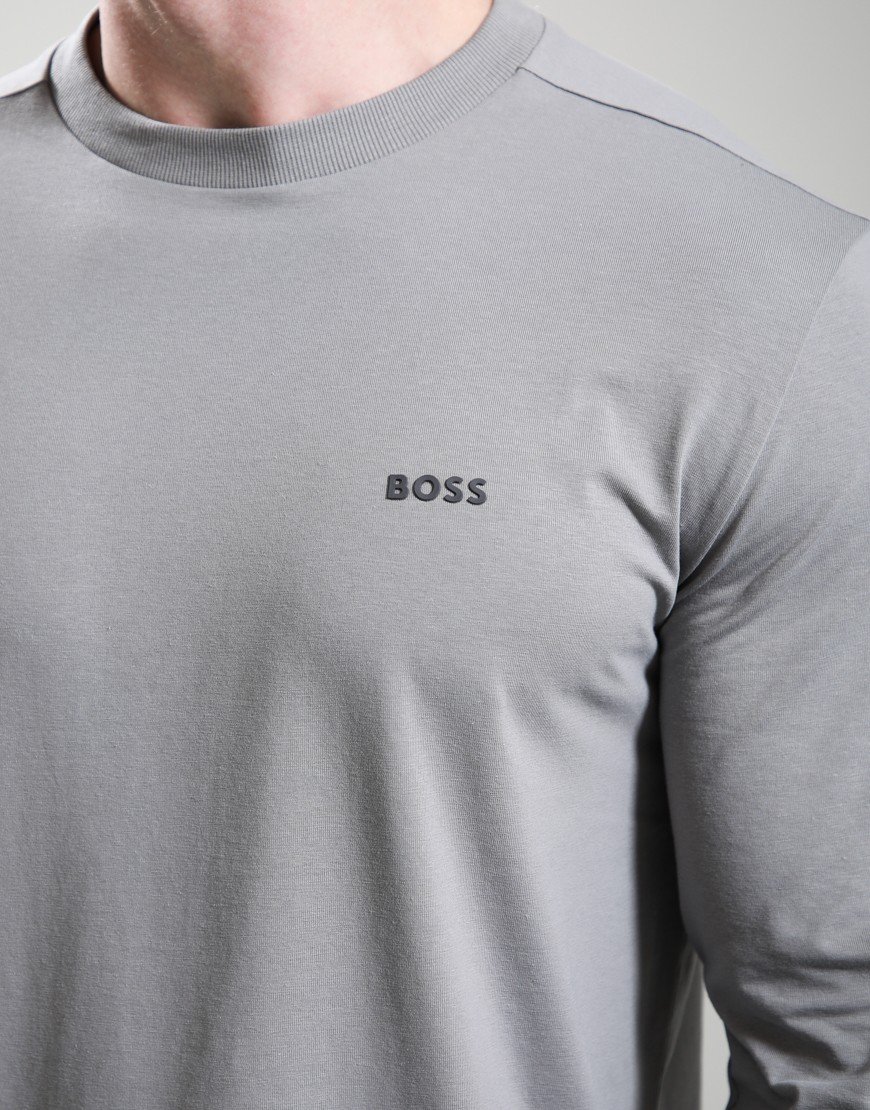 BOSS Tee Basic Long Sleeve T-Shirt Open Grey