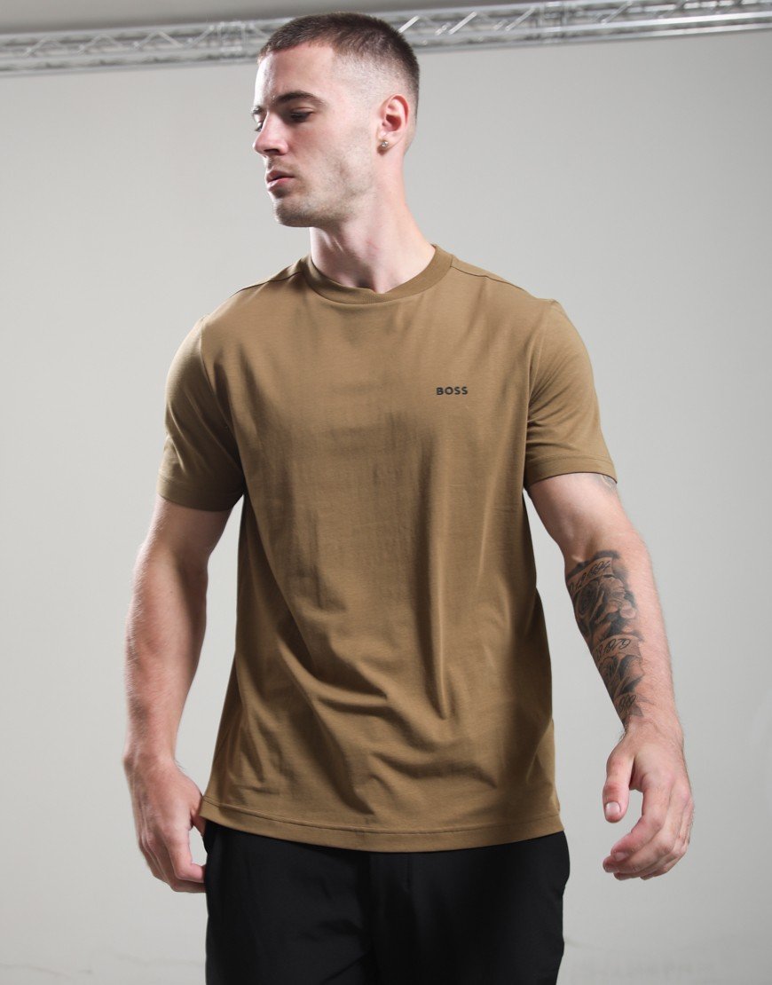 BOSS Tee Basic T-Shirt Medium Brown