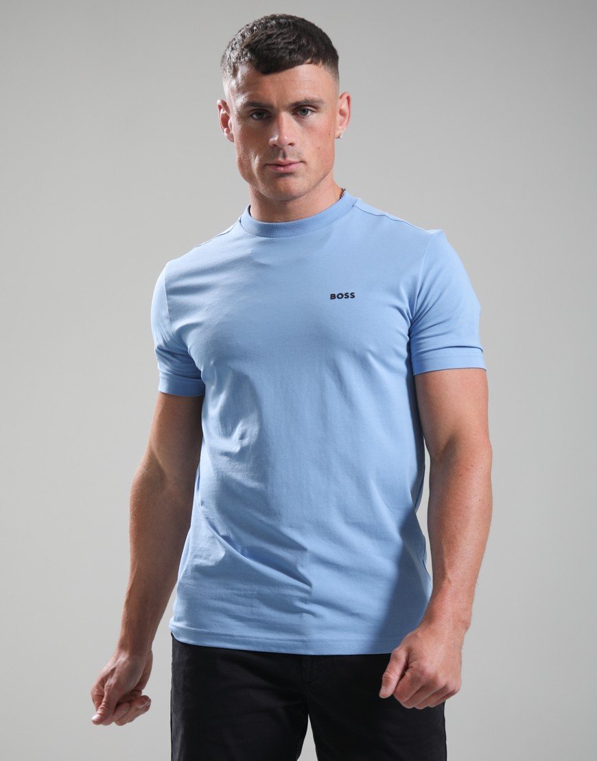 BOSS Tee Basic T-Shirt Open Blue