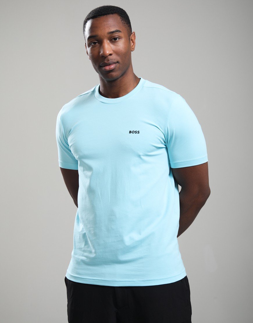 BOSS Tee Basic T-Shirt Open Blue