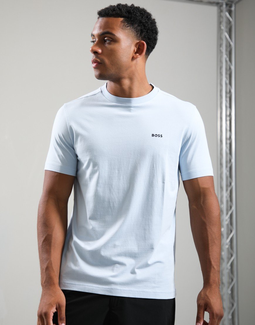 BOSS Tee Basic T-Shirt Open Blue