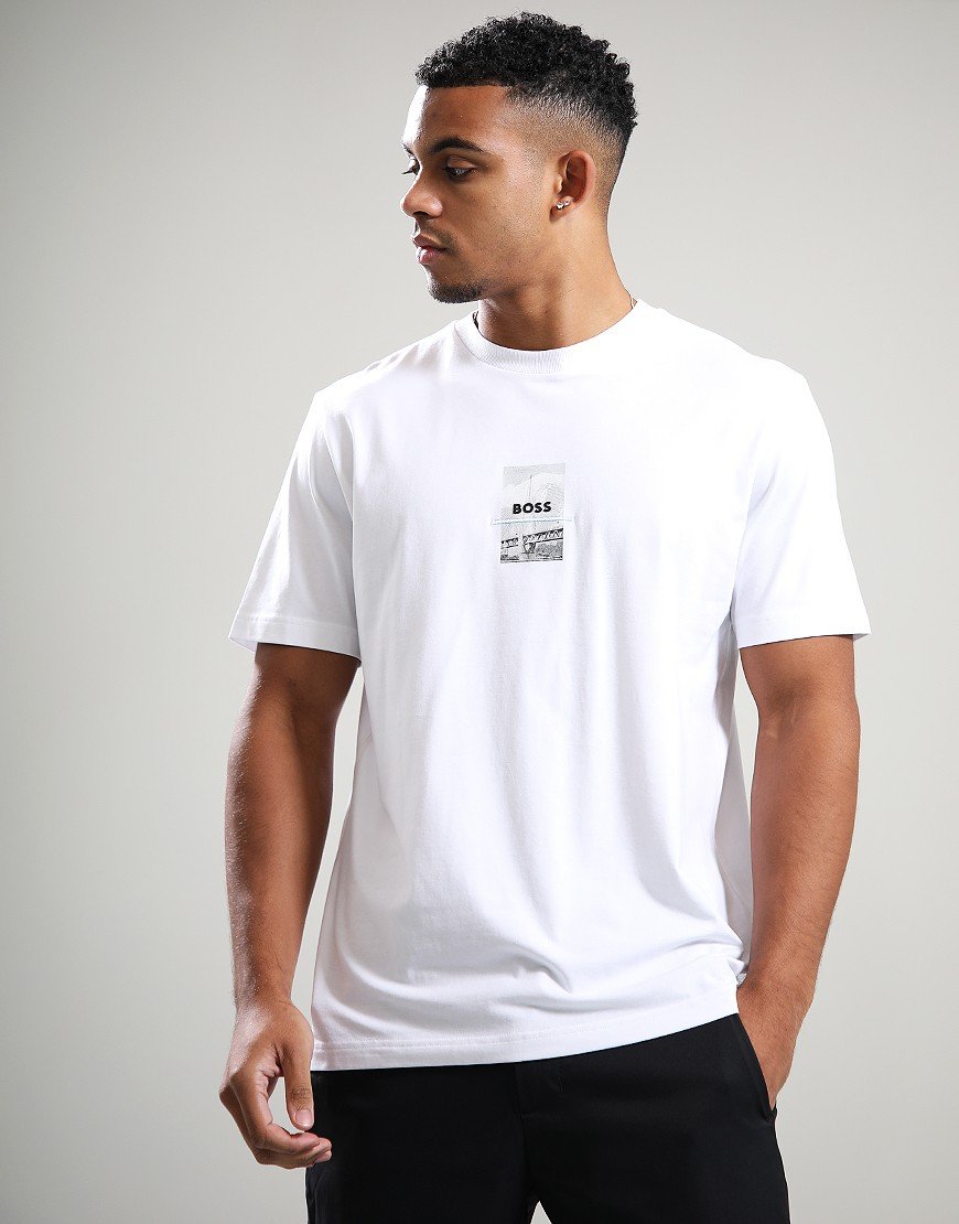 BOSS Photoprint T-Shirt White BOSS Photoprint T-Shirt White
