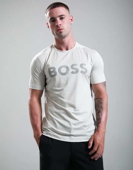BOSS TS_Active Logo T-Shirt Light Beige