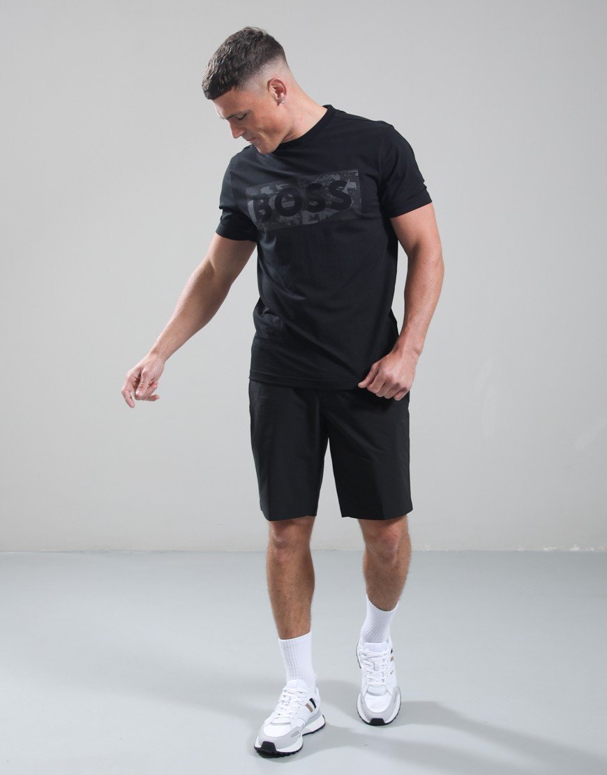 BOSS TS_Globe Logo Pattern T-Shirt Black