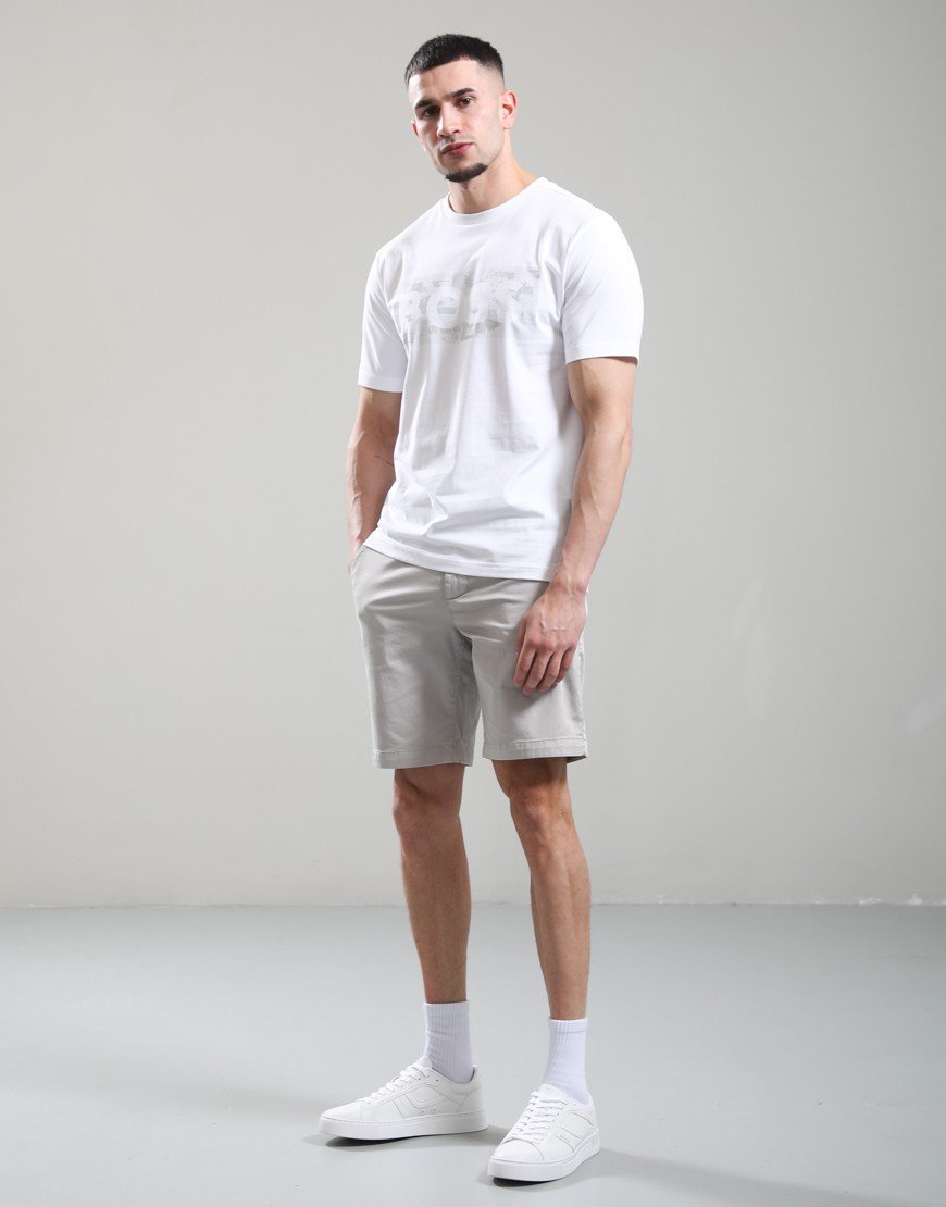 BOSS TS_Globe Logo Pattern T-Shirt White