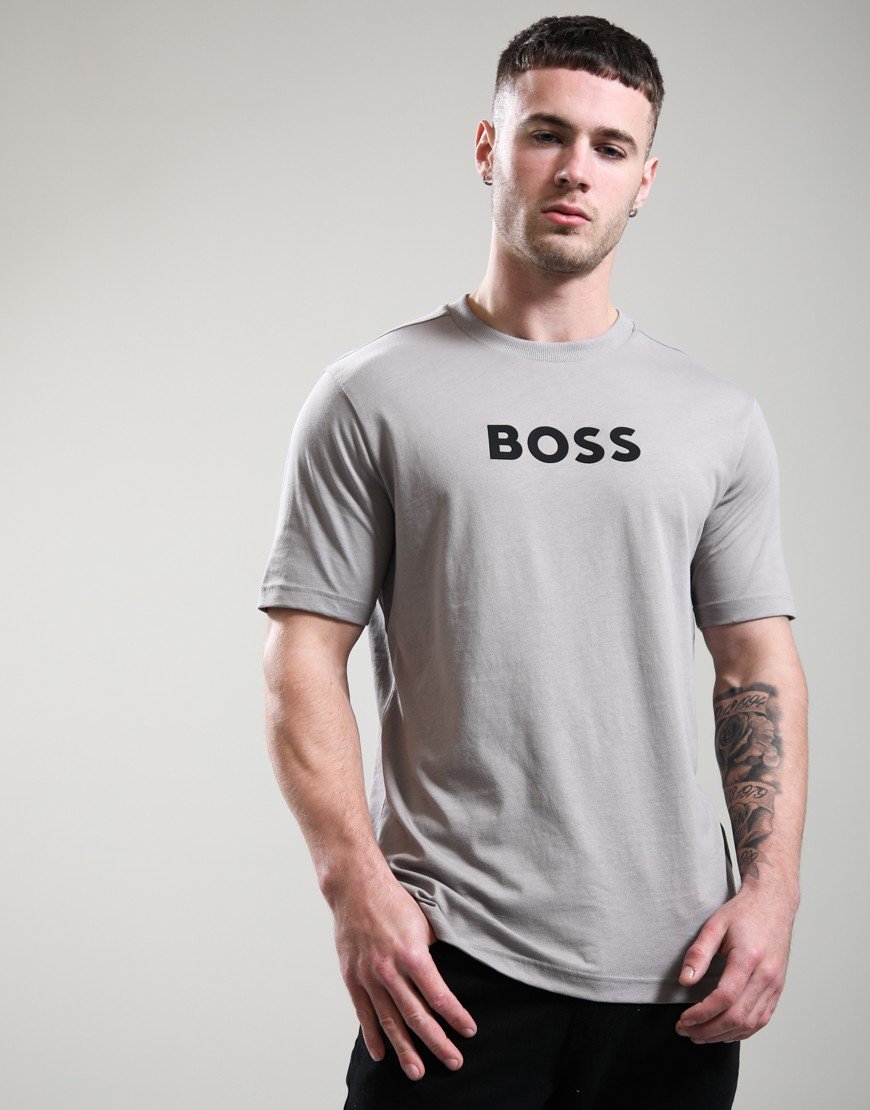 BOSS TS_Logo T-Shirt Open Grey