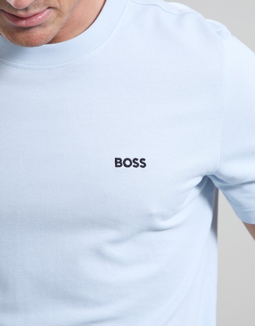 BOSS TS_Pique T-Shirt Open Blue