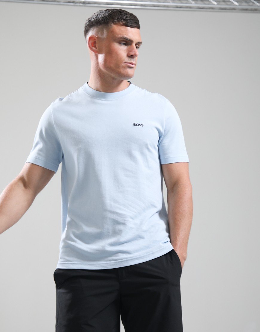BOSS TS_Pique T-Shirt Open Blue
