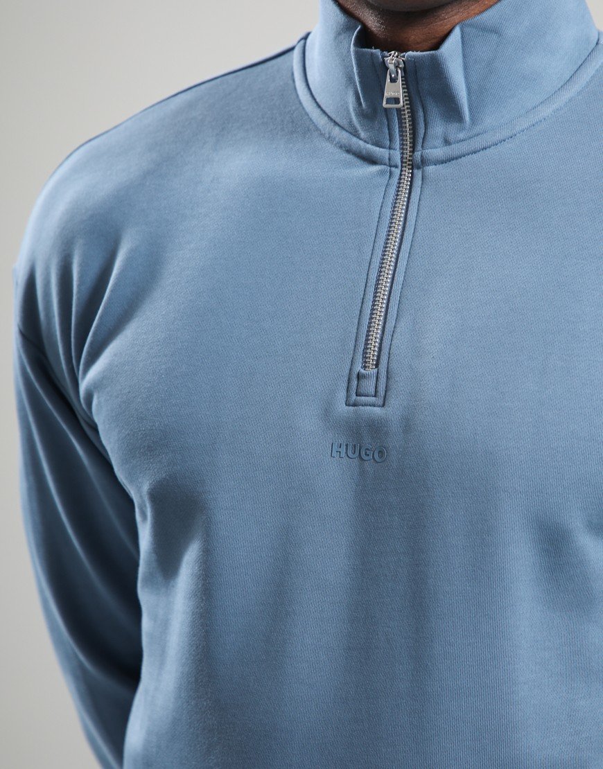 HUGO Durty244 Half Zip Sweat Open Blue