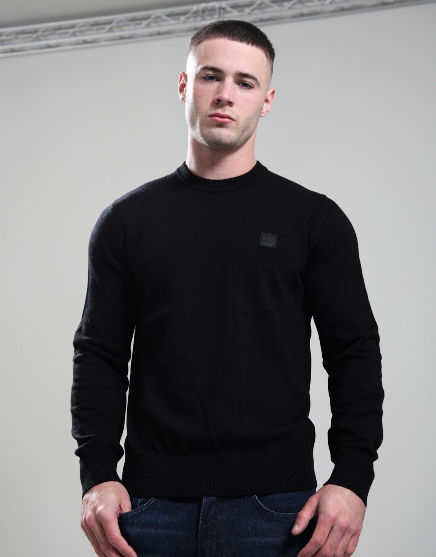 BOSS Kanovano_S Crew Knit Black