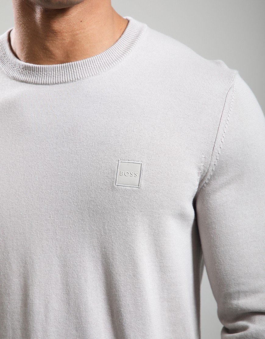 BOSS Kanovano_S Crew Knit Open Grey
