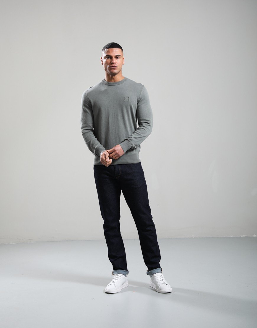 BOSS Kanovano_S Crew Knit Open Grey