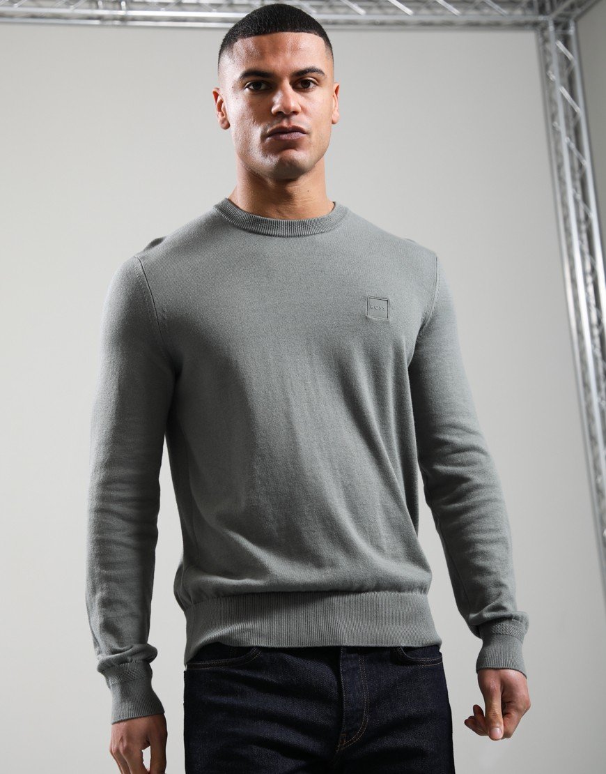 BOSS Kanovano_S Crew Knit Open Grey