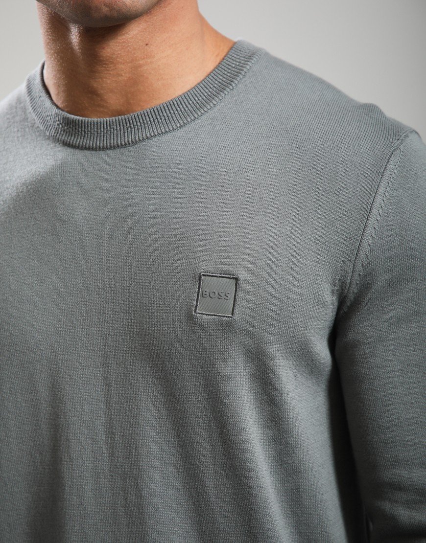 BOSS Kanovano_S Crew Knit Open Grey