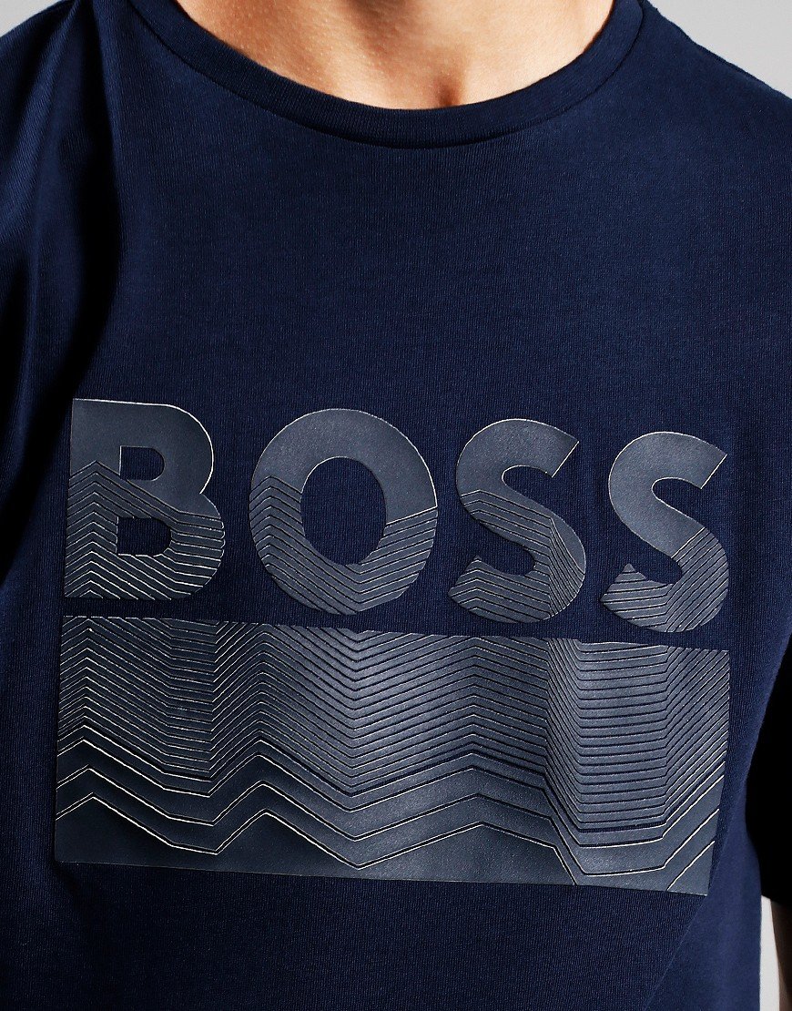 BOSS Kids Large Chest Logo T-Shirt Navy