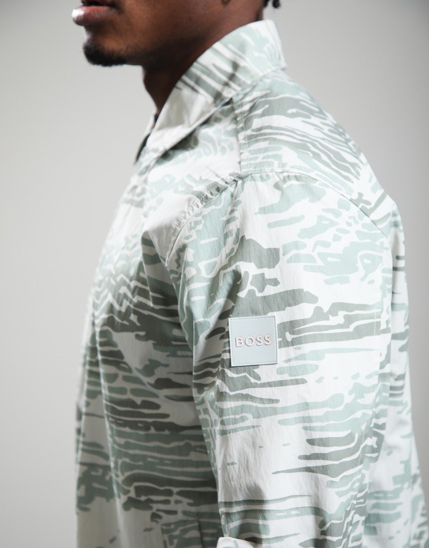 BOSS Leldon Overshirt Silver