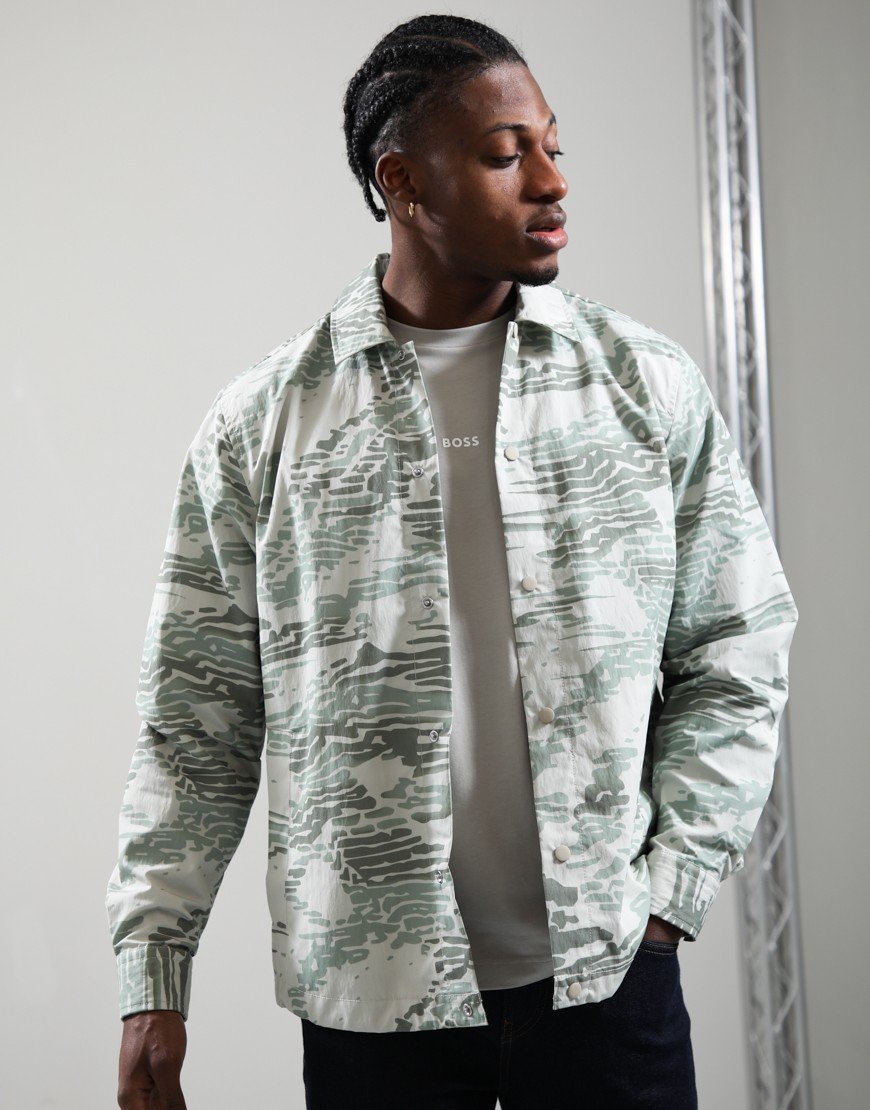 BOSS Leldon Overshirt Silver