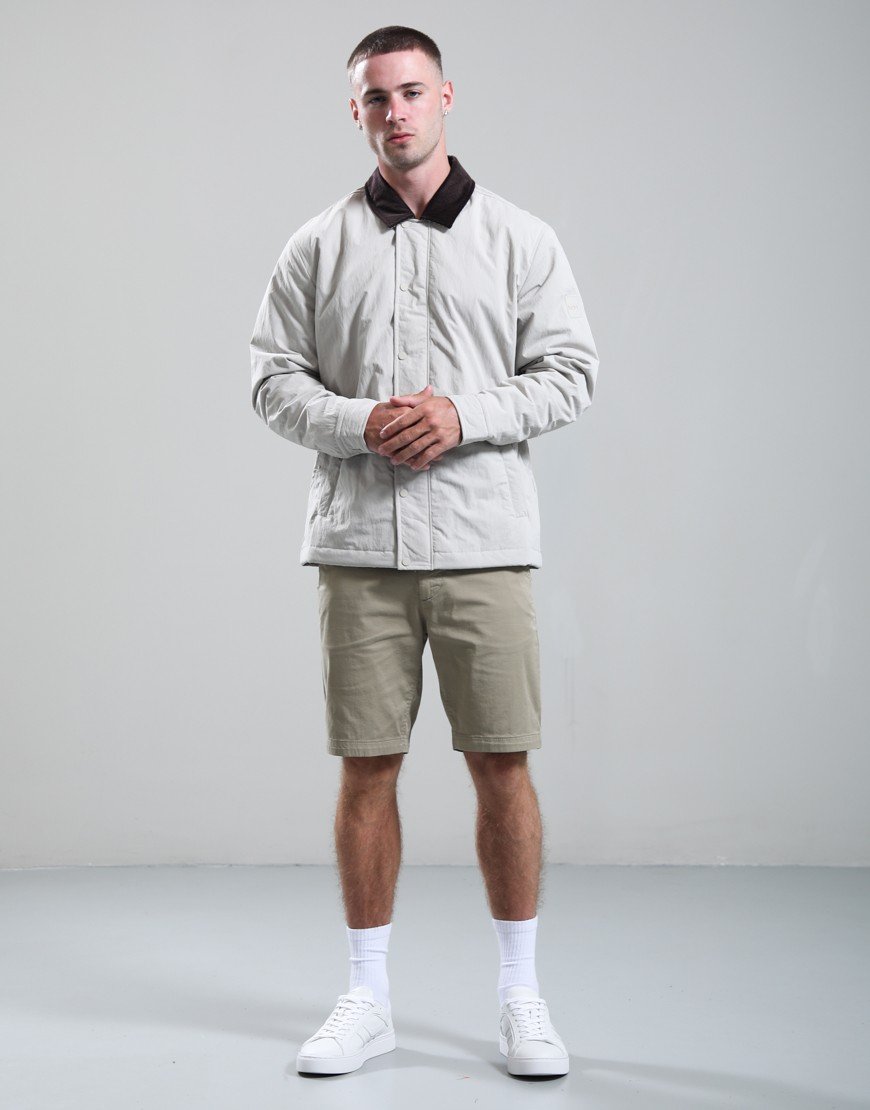 BOSS Leldon Zip Overshirt Open Grey