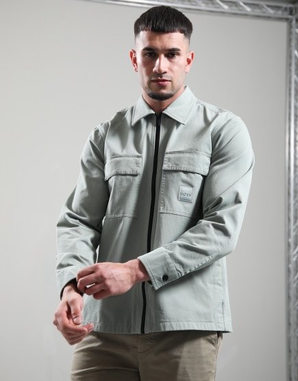 BOSS Lovel-zip 15 Overshirt Open Green