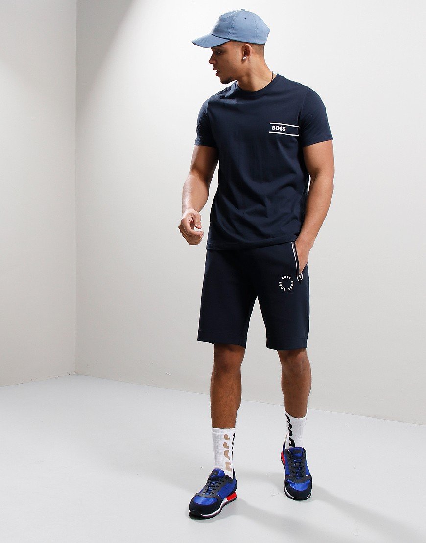 BOSS RN 24 T-Shirt Dark Blue - Terraces Menswear